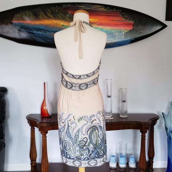 Women's summer beach printed halter dress - Picture 6 of 12